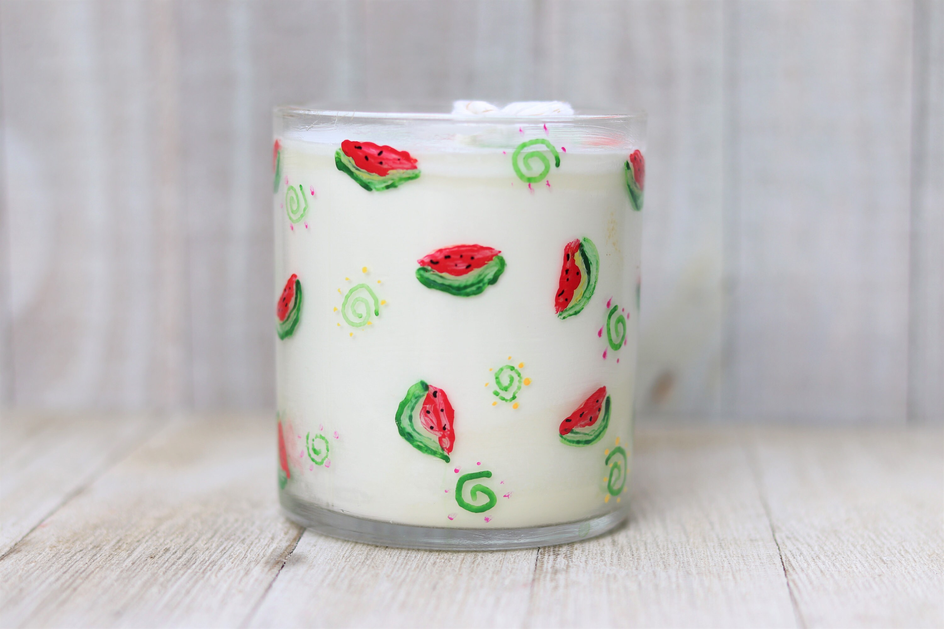 Watermelon Candle Homemade Decorative Candle Watermelon Etsy