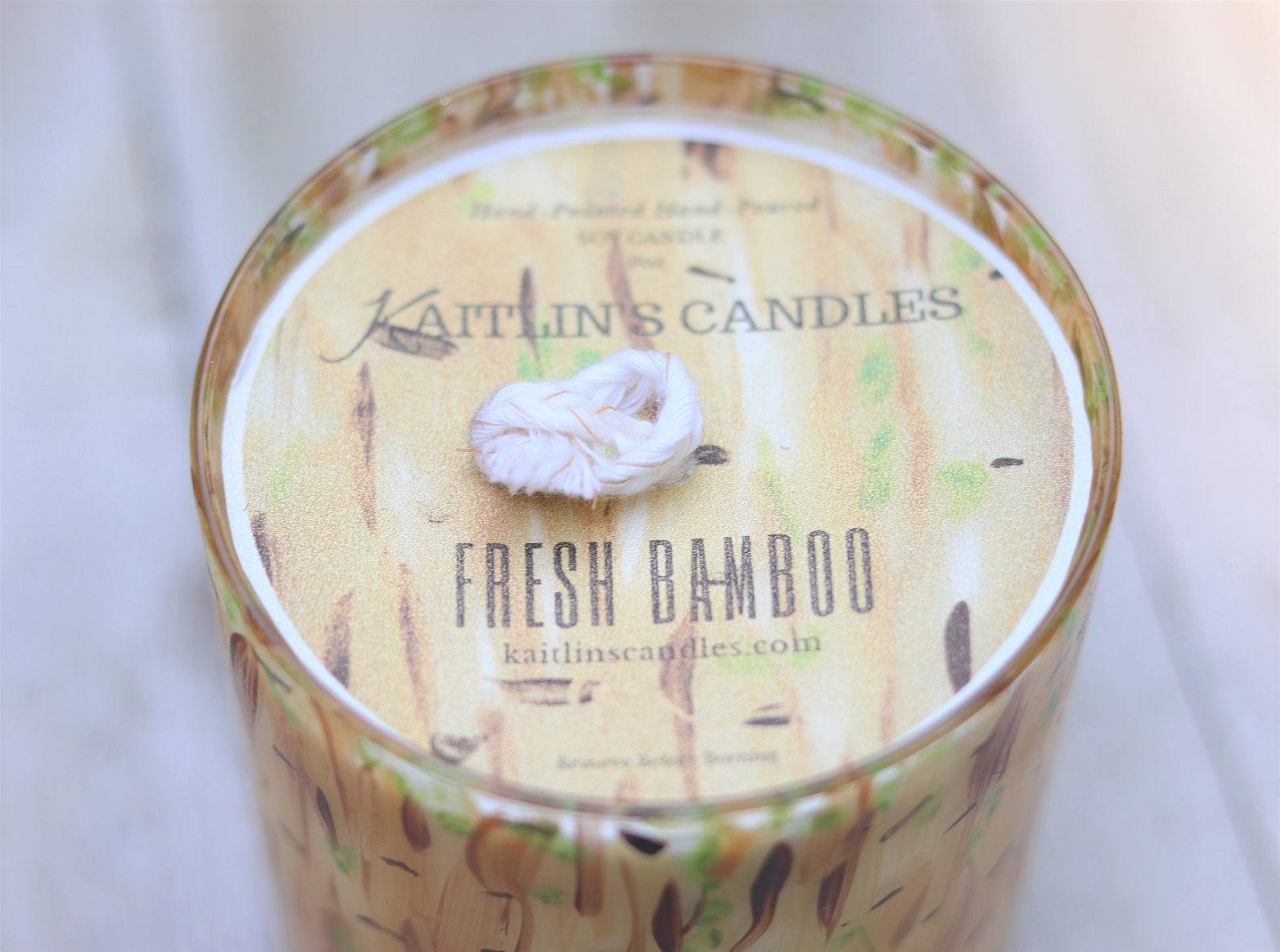 Bamboo Scented Candle 9 Oz. Soy Fresh Scent Candle Art Etsy