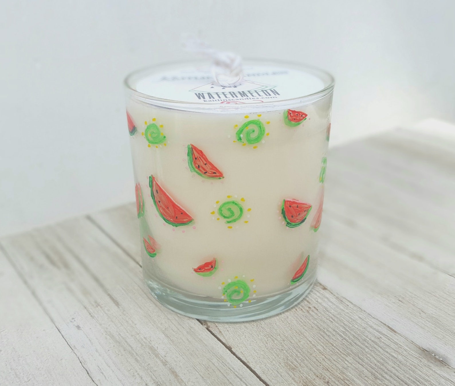 Watermelon Candle Homemade Decorative Candle Watermelon Etsy