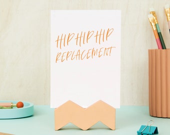 Hip Hip Replacement card | Orange hot foil