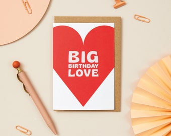 Big Birthday Love card | Hot foiled