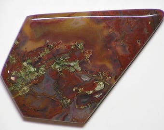 Moss Agate Cabochon, Moss Agate Cab, Moss Agate, Agate cab, Agate Cabochon, Green Agate, Red Agate Cab, Real Agate cab,