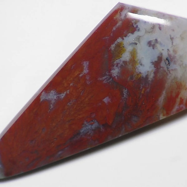 Plume Agate Cabochon, Red Plume Agate Cab, Loose Agate Cab, Real Agate Stone, Polished Agate Slice, Fancy Agate Jewelry Supply