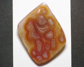 Tube Agate Cabochon,Tube Agate Cab, Tube Agate, Agate Cabochon, Agate Cab, Red Agate Cabochon,  Real Agate Cab, Polished Agate Cab,