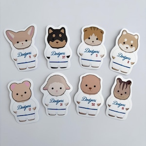 Baseball Calico Critter Sticker Pack