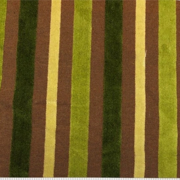 SAMPLE 3"x8" Tapestry Homedecor Velvet straps on brown cotton fabric,price per 1yard,ready to ship,W-54”