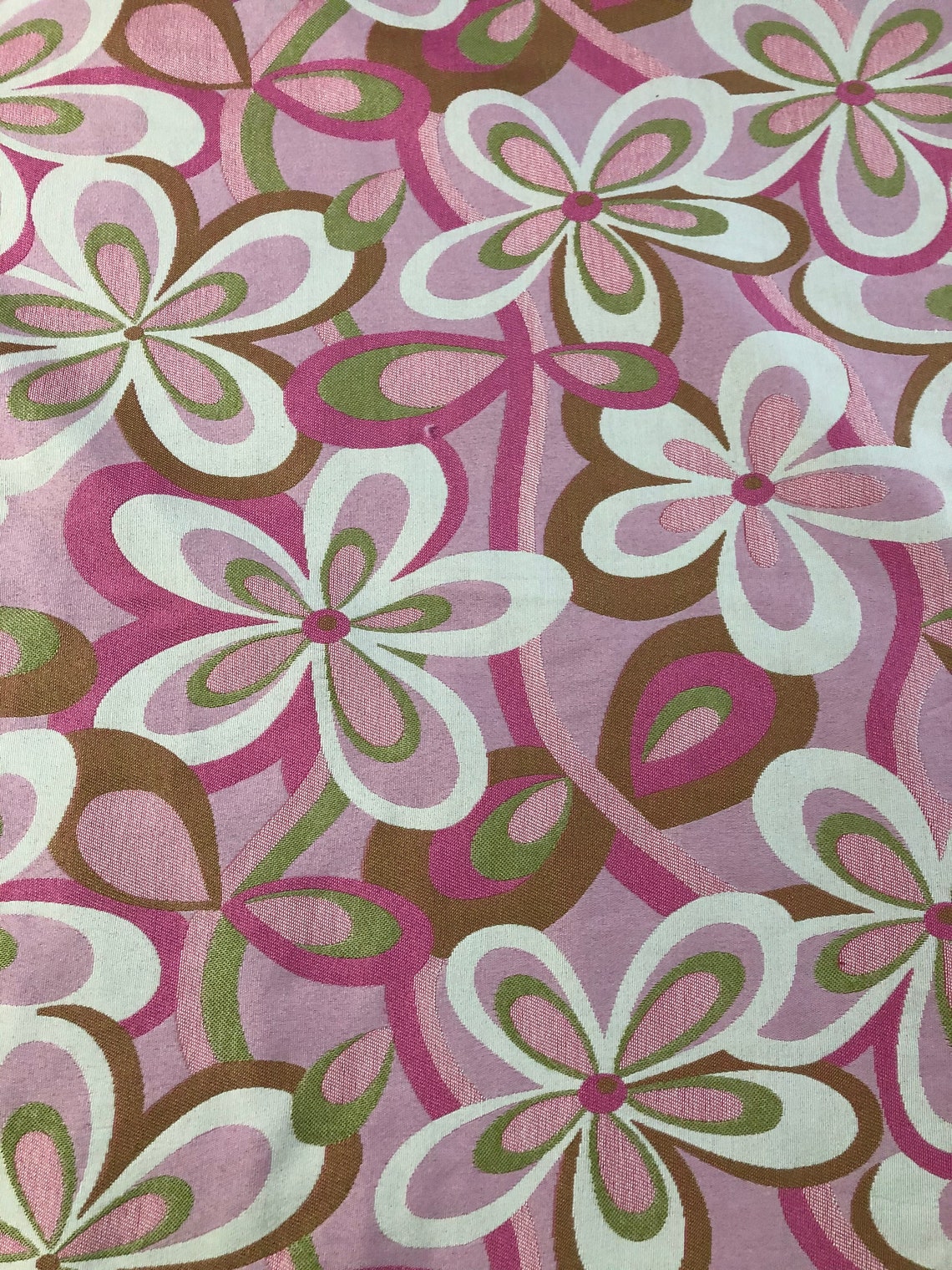 Tapice Jacquard Floral Homedecor Fabric colorflores en base Etsy