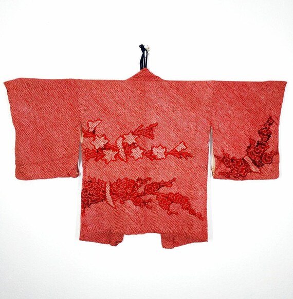 A004 Haori Yukata Kimono Floral Pattern
