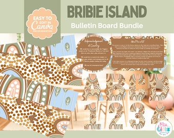 Aboriginal classroom decor bundle bulletin board kit | Aboriginal | Indigenous | First Nations | Canva Template | Bribie Island Collection