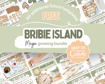 Aboriginal classroom decor bundle (MEGA) growing bundle | Indigenous | First Nations | Canva Template | Bribie Island Collection