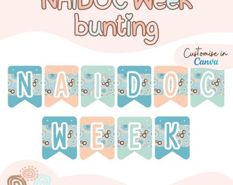 NAIDOC Week bunting | Burn Off Collection | Canva Template | Aboriginal | Indigenous | First Nations