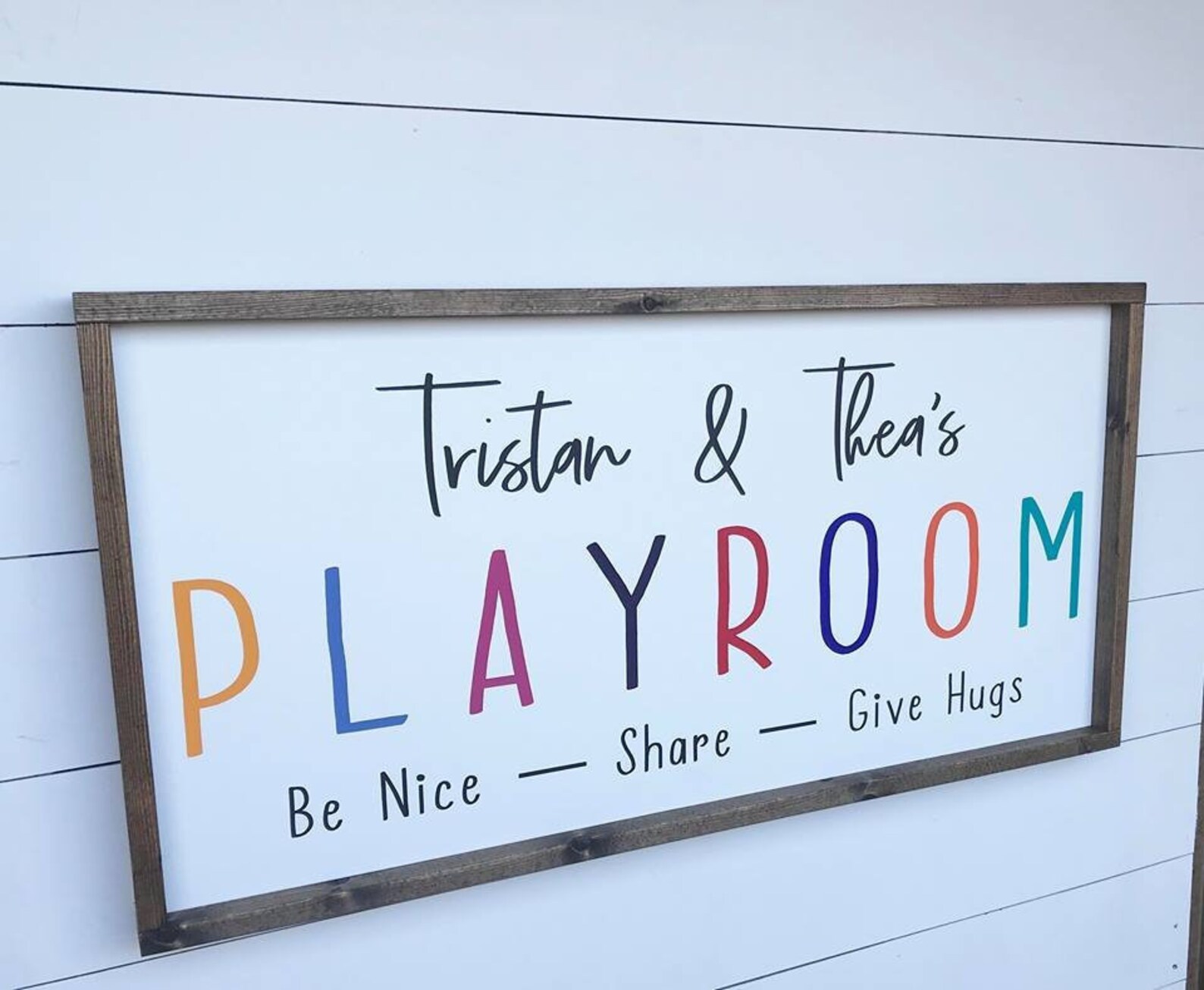 Playroom Wood Sign / Custom Playroom Sign / Kids Name Sign / Etsy