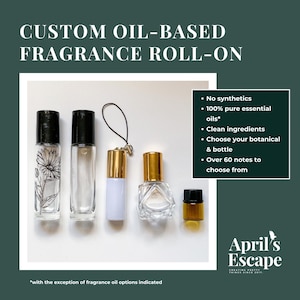 Custom Essential Oil Roll-On – Personalized Natural Fragrance – Choose Your Scent & Bottle – Over 60 Notes – Natural