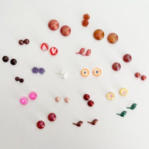 Build Your Earring Stud Pack – Custom Resin Studs – Stainless Steel Posts – 80+ Shimmery Colors & Glitters – Hypoallergenic, Durable, Fruits