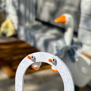 Handmade Polymer Clay Goose Earrings – Lightweight, Comfortable Bird Jewelry, Stainless Steel Posts, High Durability Gloss Top Coat image 12