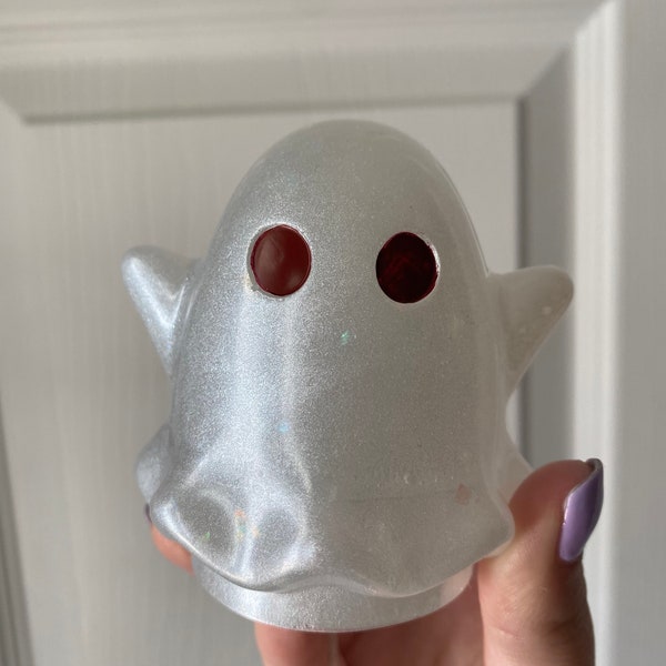 Shimmery Light Up Resin Ghost Décor Figure