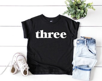 Third Birthday Outfit | Boys Third Birthday Shirt | 3rd Birthday Outfit Boy | Three Shirt | 3rd Birthday Shirt | Girls Third Birthday