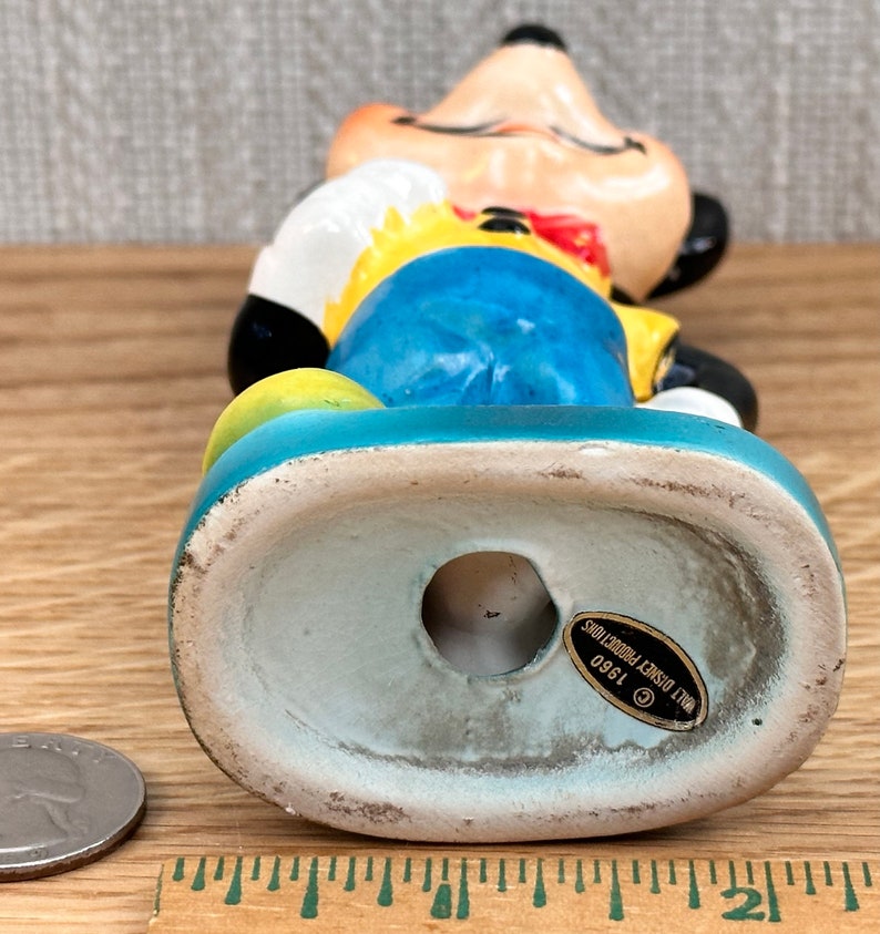 1960 Mickey Mouse Figure: Vintage Hand-Painted Wales Pottery Disney Collectible Made in Japan image 4