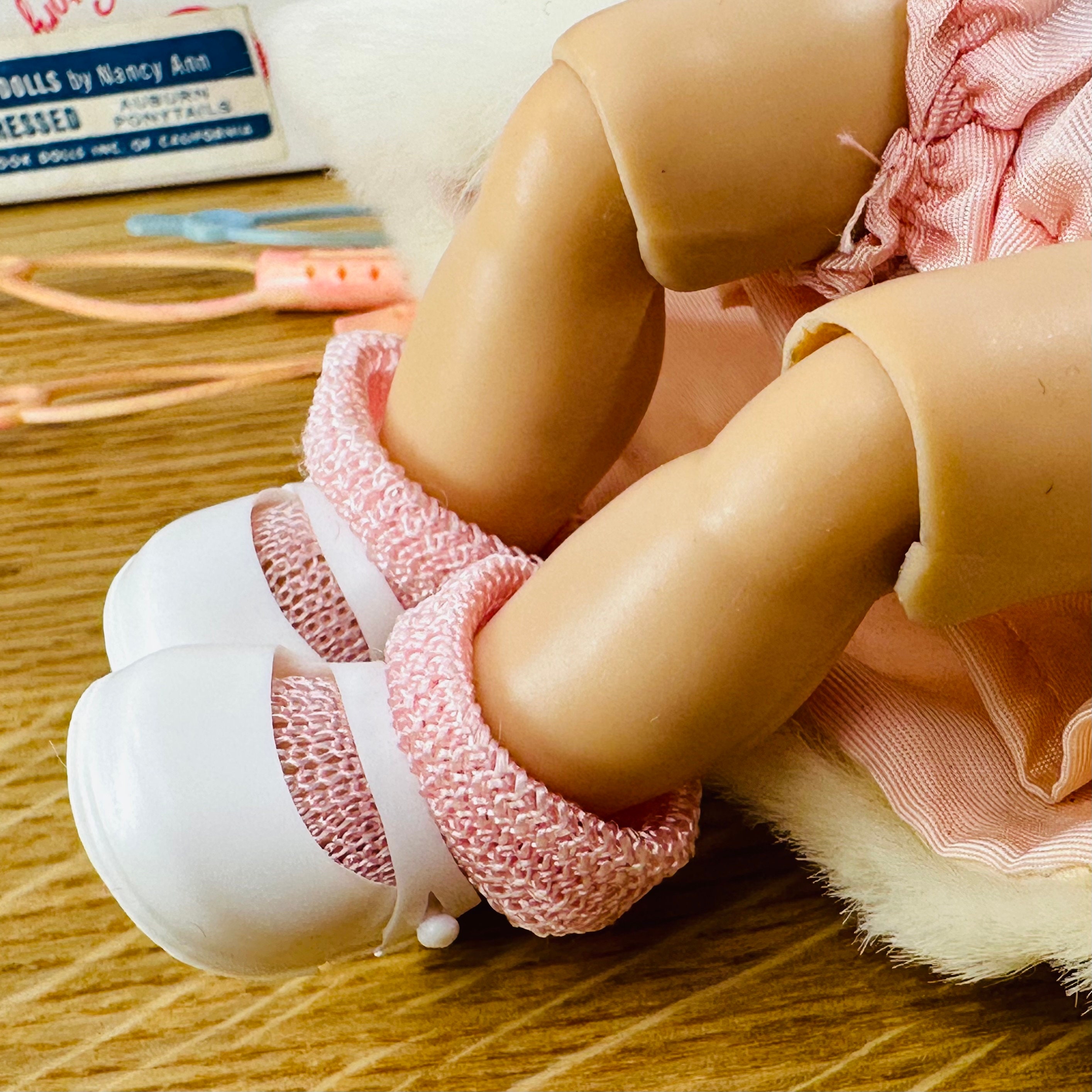 Muffie Doll W/accessories Lot: Vintage Nancy Ann Storybook Doll Auburn  Ponytails 1950s