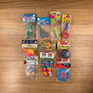 1960’s-70s 10-piece Dime Store Toys Lot - Made in Hong Kong - NOS - In Original Packaging - Vintage Games - Memorabilia - FREE SHIPPING