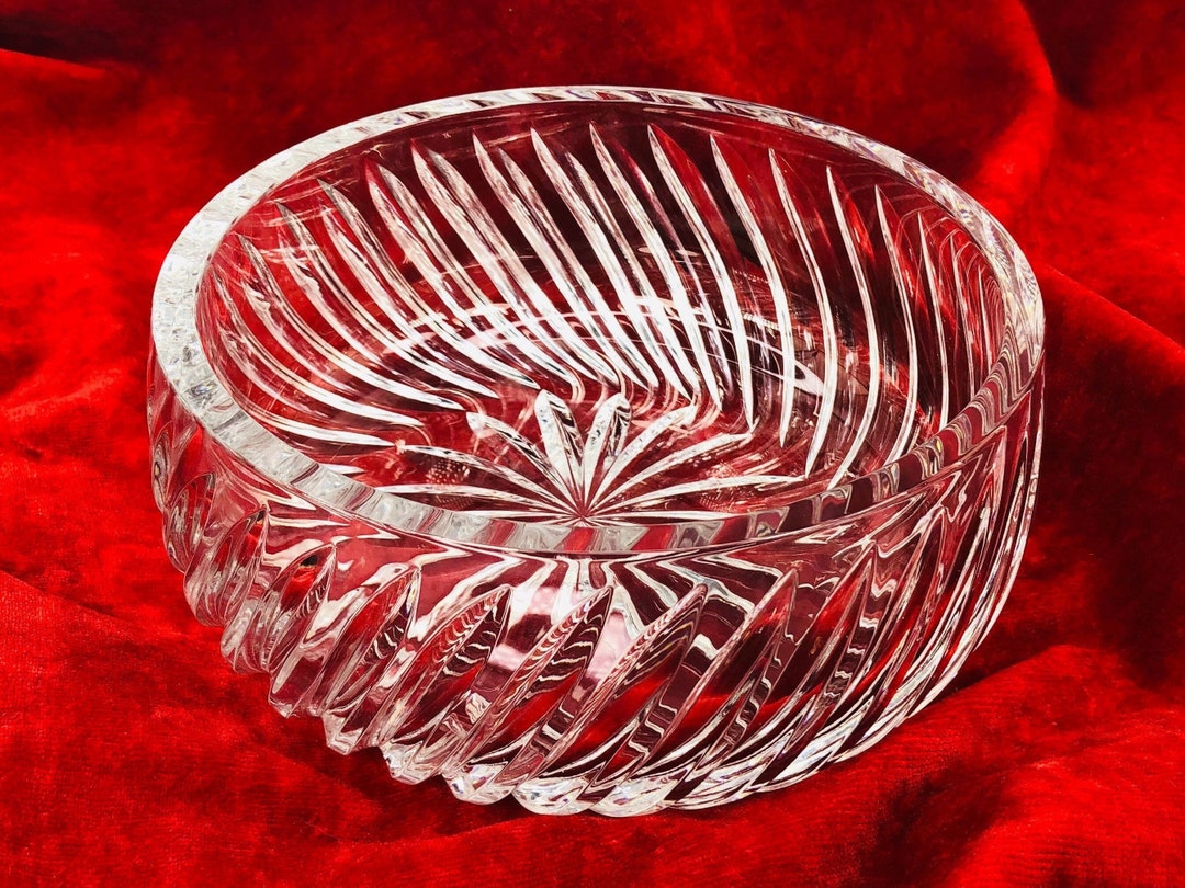 Vintage Crystal Serving Bowl Modern Design Glass Fruit Etsy