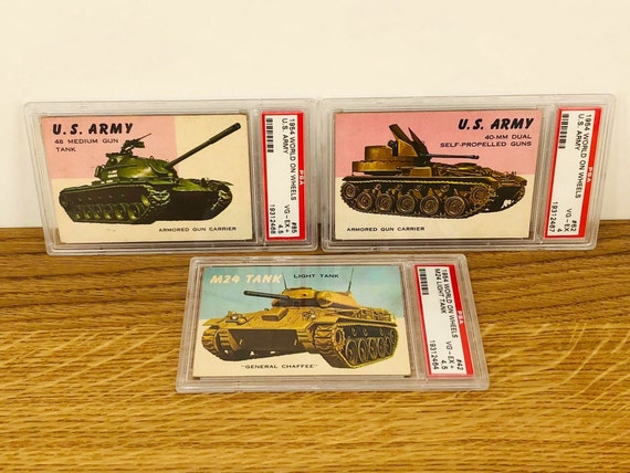PSA Graded 1954 Topps World on Wheels Tank Cards Lot - Etsy