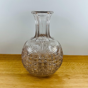 ABP Glass Decanter - Pineapple Pattern - American Brilliant Period - Cut Glass Wine Carafe - Water Pitcher - Unmarked - Vintage