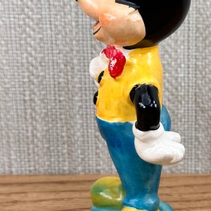 1960 Mickey Mouse Figure: Vintage Hand-Painted Wales Pottery Disney Collectible Made in Japan image 9