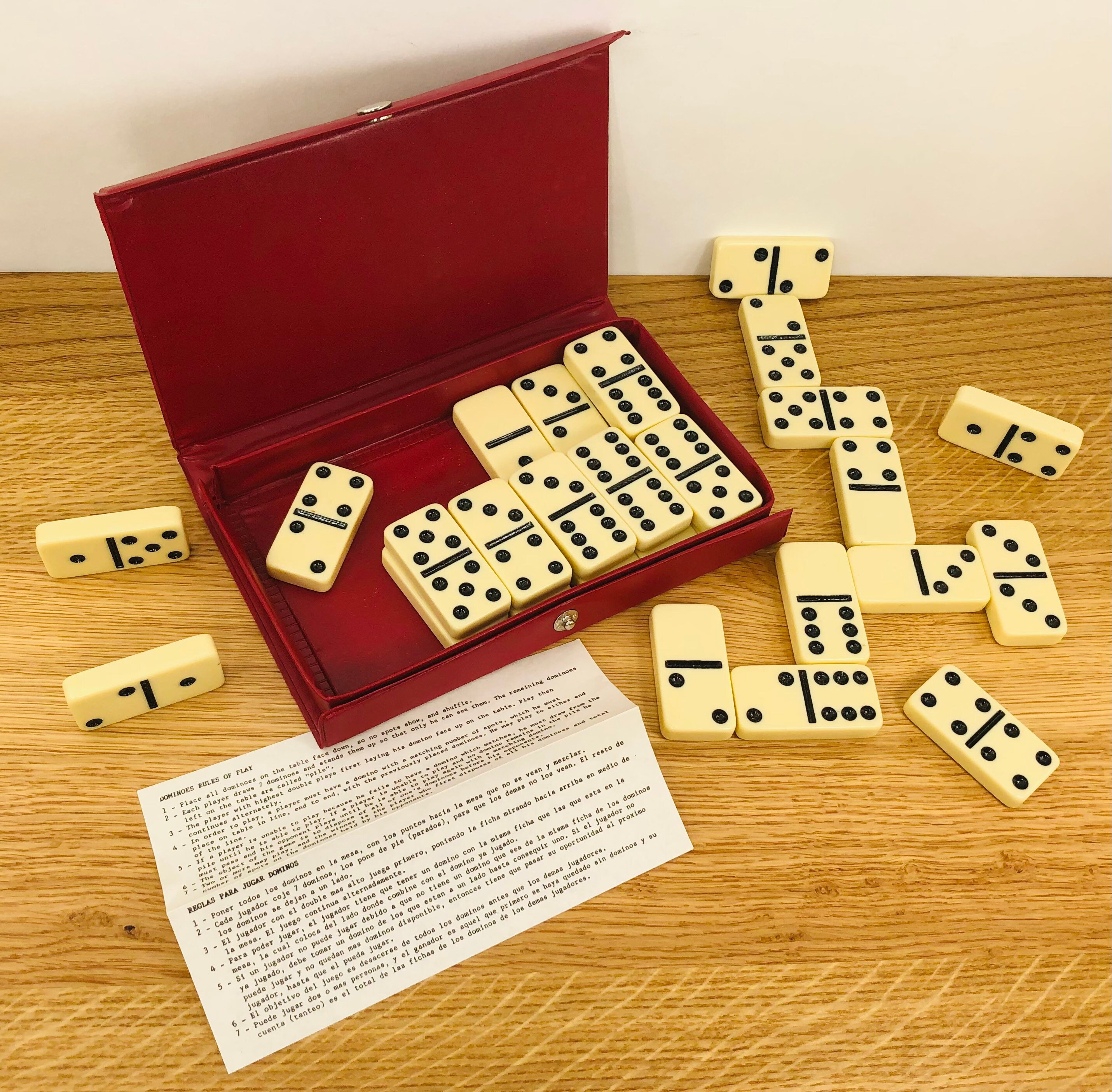 Dominoes 28tile Domino Set by Cardinal in Red Vinyl Etsy