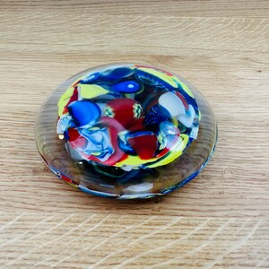 1960’s Murano Millifiori Paperweight - Hand Blown - Mid Century - Vintage Art Glass - Desk Accessory - Made in Italy - FREE SHIPPING