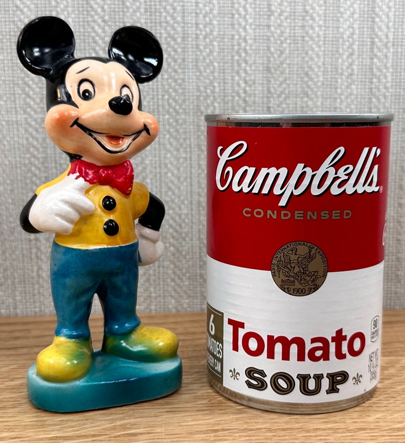 1960 Mickey Mouse Figure: Vintage Hand-Painted Wales Pottery Disney Collectible Made in Japan image 6