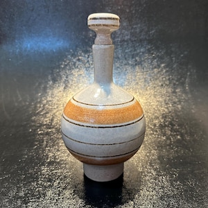 Pottery Craft Compton Decanter:  Vintage Barware  Design Attributed to Robert Maxwell  Late-1960s/Early-70s