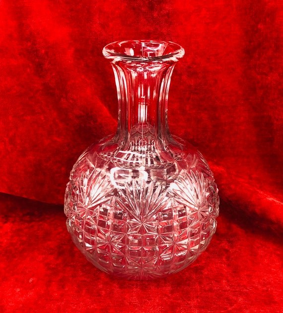 ABP Glass Decanter Pineapple Pattern American Brilliant Period Etsy
