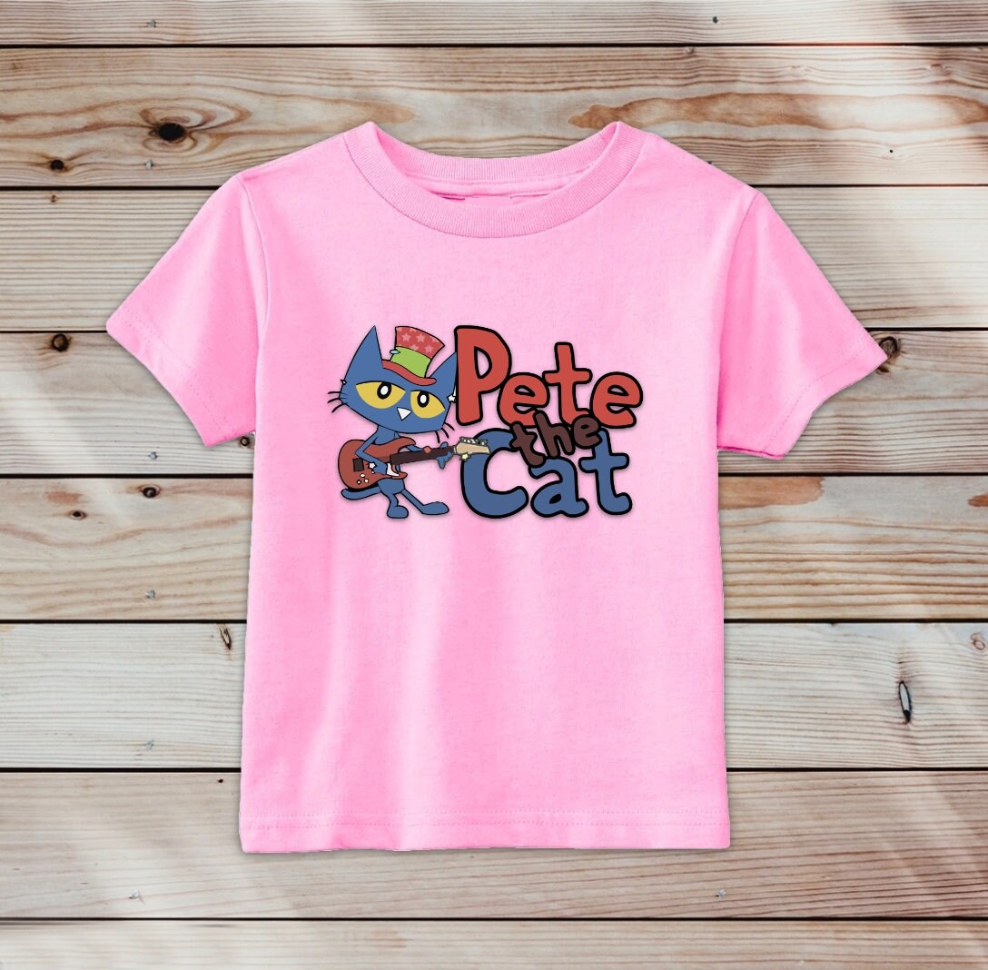 Fan Art Pete The Cat Red Hat Graphic Tee Shirt in Yellow Gray Etsy