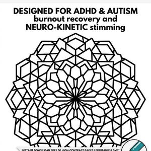Knolling Coloring Book for Neurodivergence | Calming Geometric Patterns and Focus Art for ADHD & Autism Relief