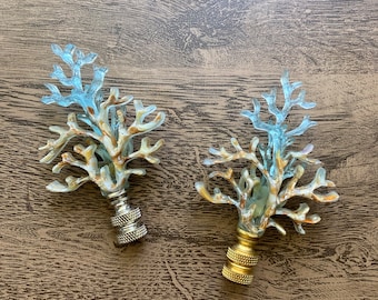 Lamp Finial - Coral in Ocean (price for one finial)