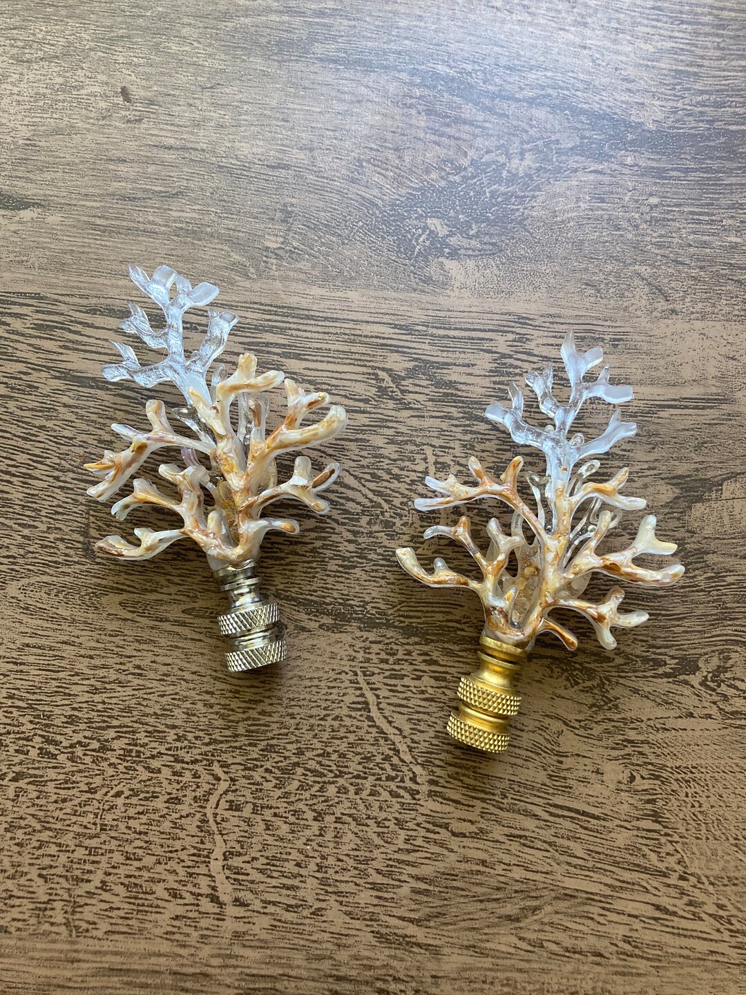 Lamp Finial Coral in Clear price for One Finial Etsy