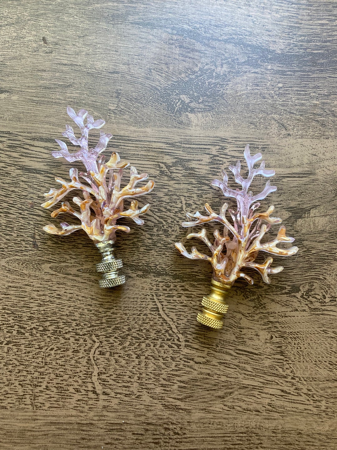 Lamp Finial Coral in Seashell price for One Finial Etsy