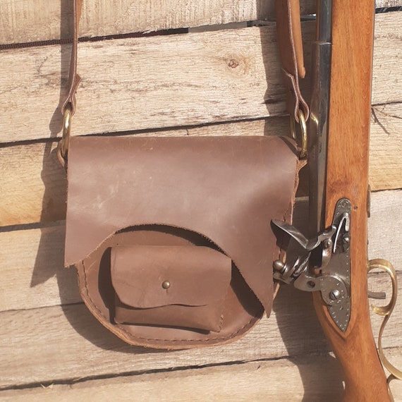 Leather Possibles Bag With Patch Knife Etsy