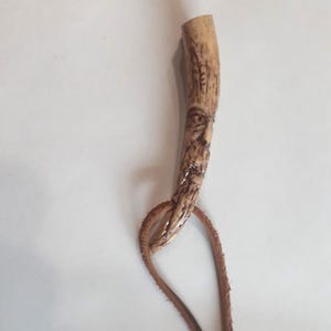 45 gr Powder Measure Carved Deer Antler Mountain Man