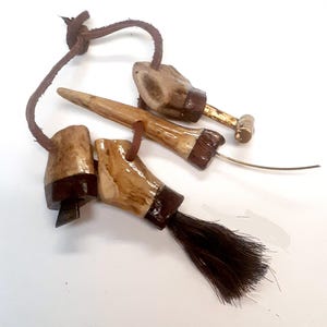 Flintlock Tool Ring Deer Antler Handles 4 Piece Set