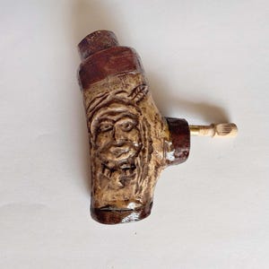 Priming Flask For Flintlock Carved Deer Antler Native American