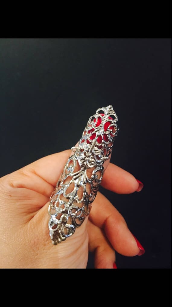 Thumb Armor Ring shield Ring thumb Ring filigree Ring full Finger