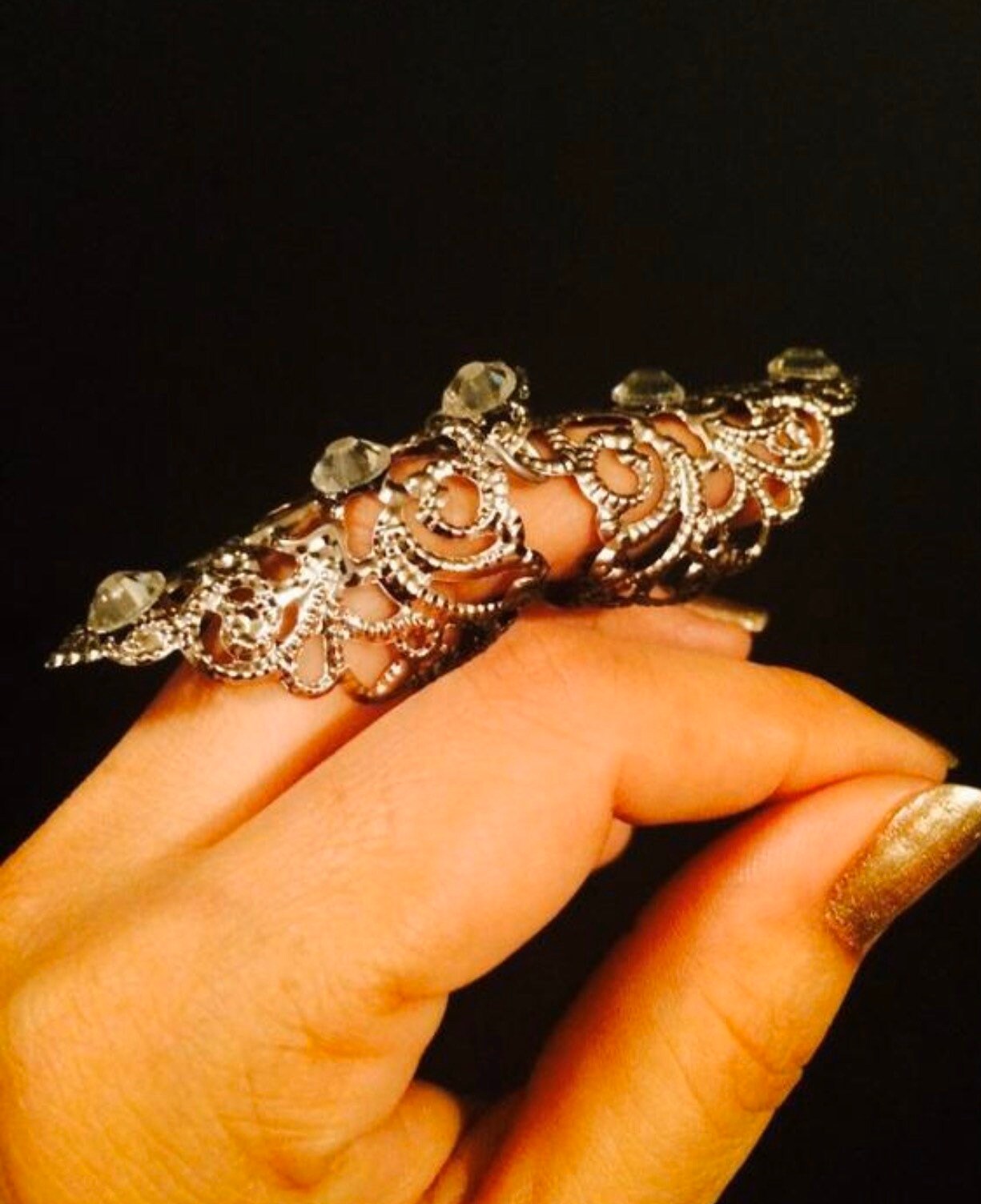 Shield Full Finger Ring Made in a Vintage Style Etsy