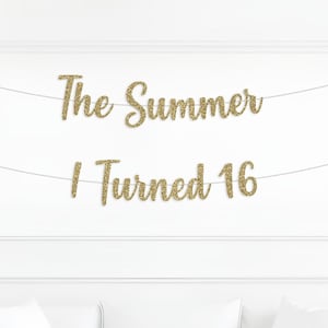 The Summer I Turned 16, Summer Party, 16th Poster, Birthday Backdrop, 16th birthday party, birthday decorations, beach party, 16 decor sign