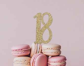 18th birthday cake topper, eighteen, Happy 18th Birthday, Gold Glitter Happy Birthday, 18th Birthday Decor, Happy 18th, 18 years loved