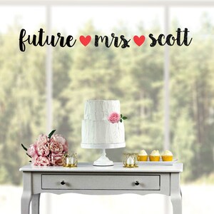 Future mrs banner custom banner, bridal shower banner, engagement party decorations,bachelorette party decor, bridal shower decorations