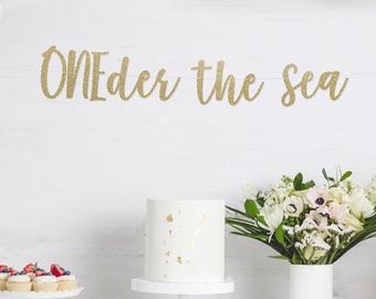 ONEder the sea banner, 1st birthday banner party, 1st birthday, Ocean Theme, Mermaid Theme, Baby 1st Birthday, Party Decorations, First Bday