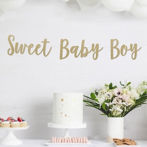 Sweet Baby Boy Banner- It&#39;s A Boy - Baby Shower Banner - Baby Shower Decorations - Baby Shower Decor - Baby Boy Shower Decor - gender reveal