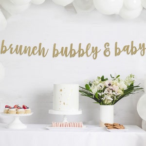 brunch bubbly & baby banner, baby shower banner, wedding dessert table banner, baby shower, birthday banner, Baby Shower, Baby Sprinkle